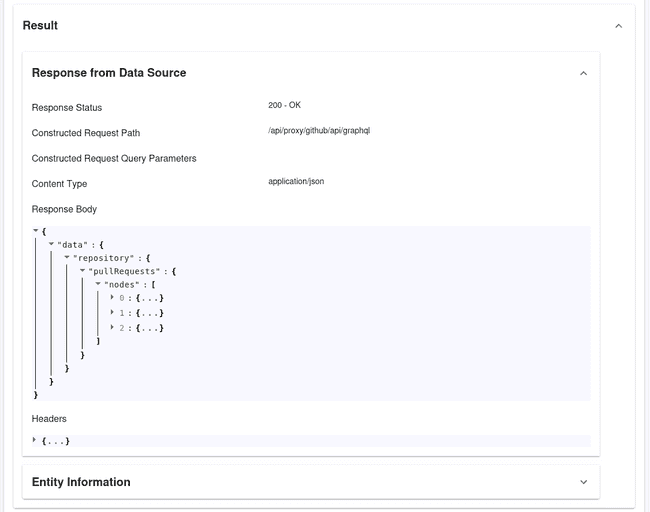 Data Provider test results displayed