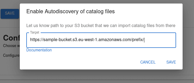 AWS S3 autodiscovery target